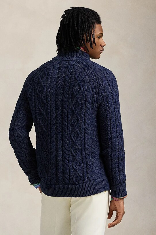 Бавовняний кардиган Polo Ralph Lauren 710955904 блакитний SS25