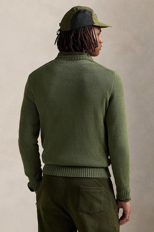 Бавовняний светр Polo Ralph Lauren 710959186 зелений SS25