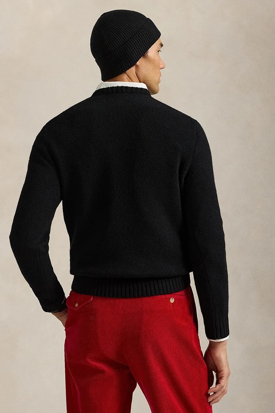 Μάλλινο πουλόβερ Polo Ralph Lauren 710961334 μαύρο SS25