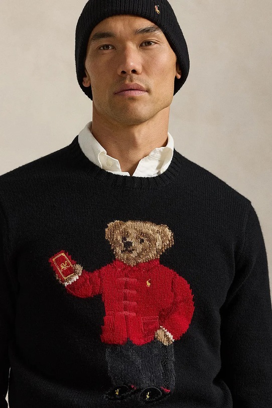 Ρούχα Μάλλινο πουλόβερ Polo Ralph Lauren 710961334 μαύρο