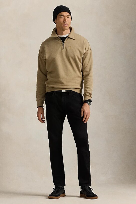 Oblečení Bavlněný svetr Polo Ralph Lauren 710961601 béžová