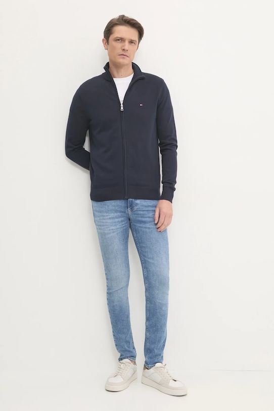 Бавовняний светр Tommy Hilfiger MW0MW36517 темно-синій AW25