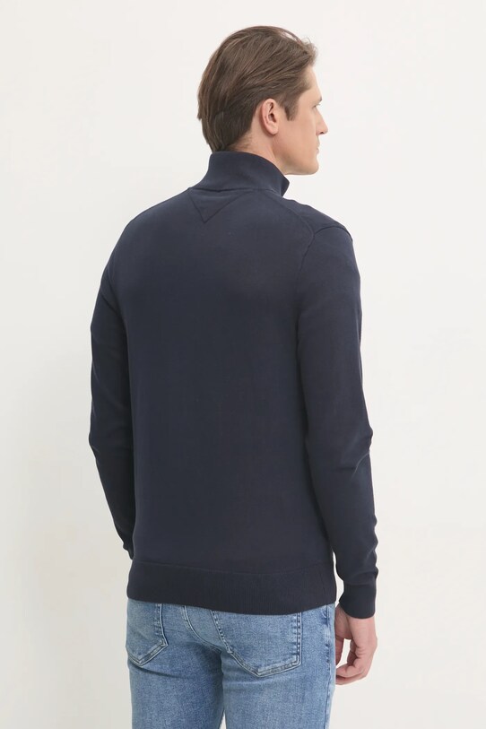 Îmbrăcăminte Tommy Hilfiger pulover de bumbac MW0MW36517 bleumarin