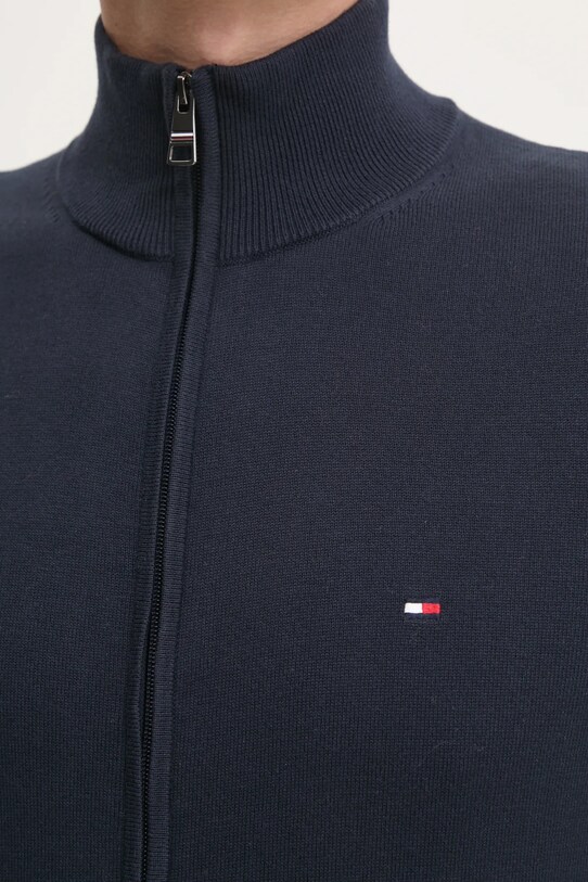 Tommy Hilfiger pulover de bumbac MW0MW36517 bleumarin