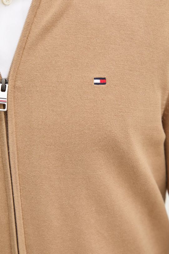 Tommy Hilfiger sweter bawełniany MW0MW36517 brązowy