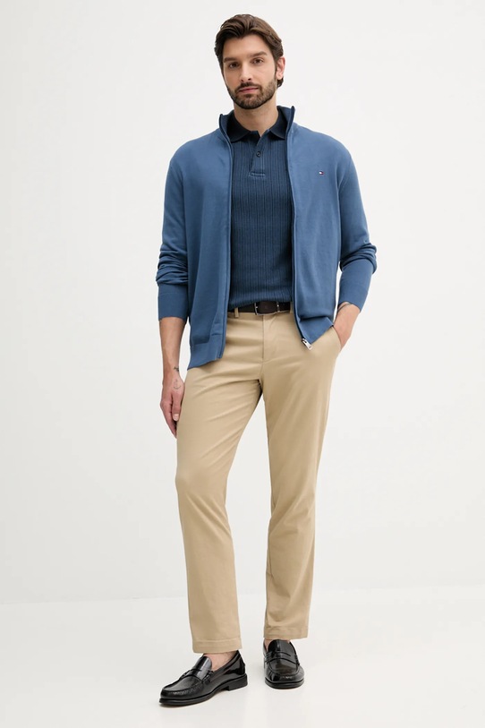 Βαμβακερό πουλόβερ Tommy Hilfiger MW0MW36517 μπλε AW25