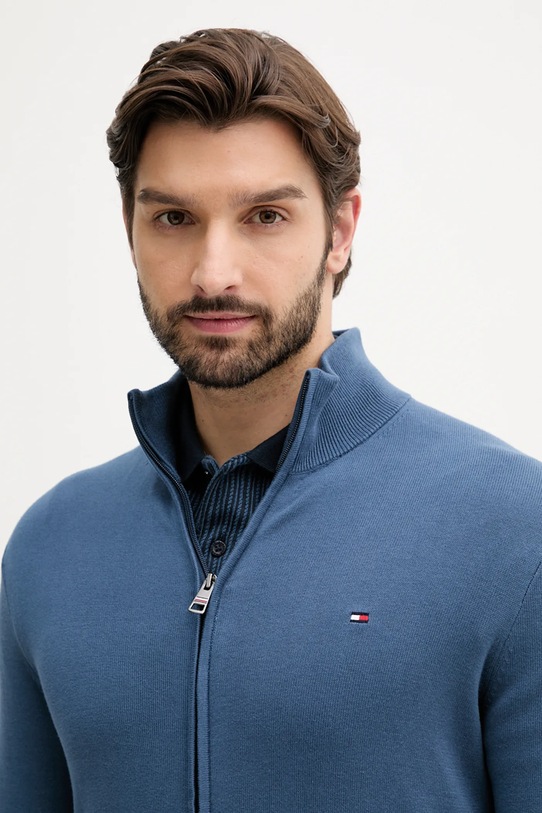 Βαμβακερό πουλόβερ Tommy Hilfiger μπλε MW0MW36517