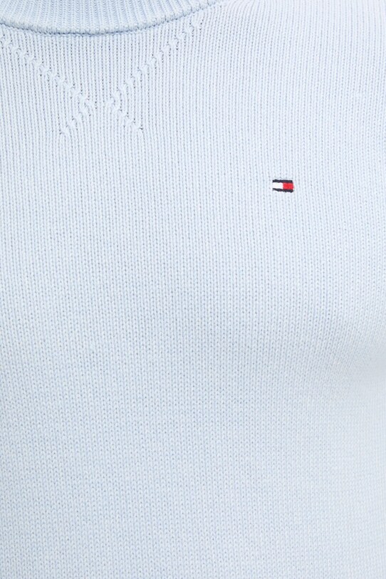 Tommy Hilfiger pulover de bumbac MW0MW37397 albastru