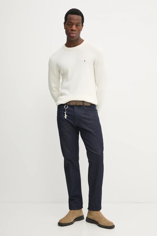 Bavlnený sveter Tommy Hilfiger MW0MW37400 béžová SS25