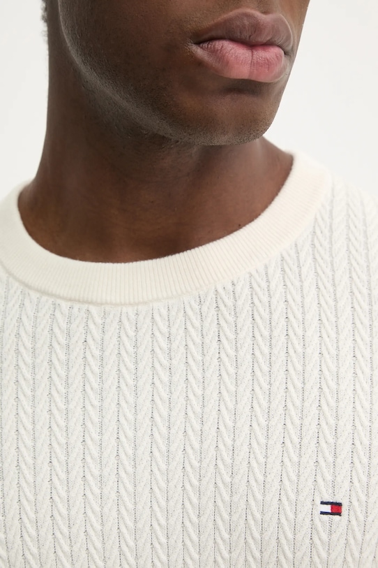 Bavlnený sveter Tommy Hilfiger MW0MW37400 béžová
