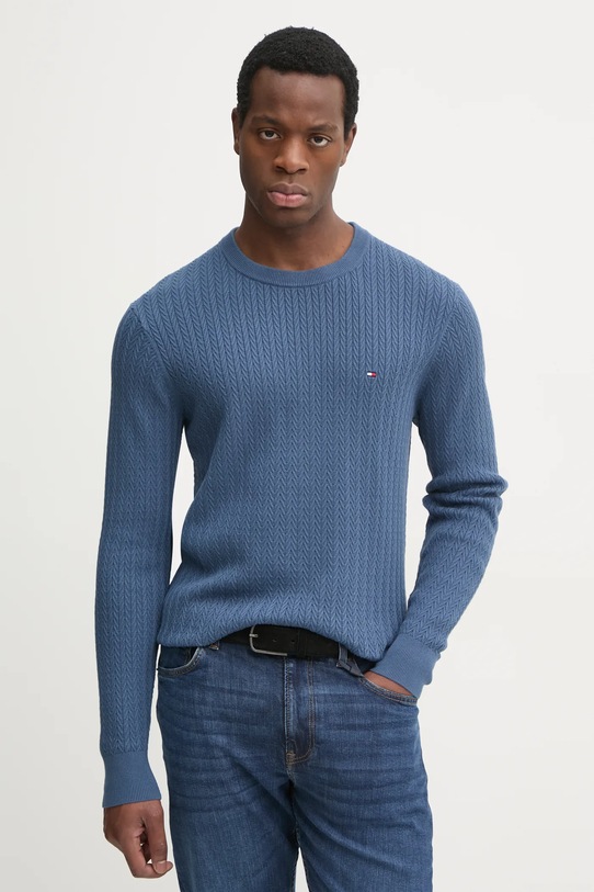 Bavlněný svetr Tommy Hilfiger modrá MW0MW37400