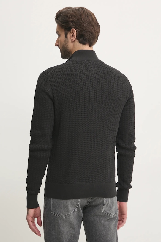 Odzież Tommy Hilfiger sweter bawełniany MW0MW37402 czarny