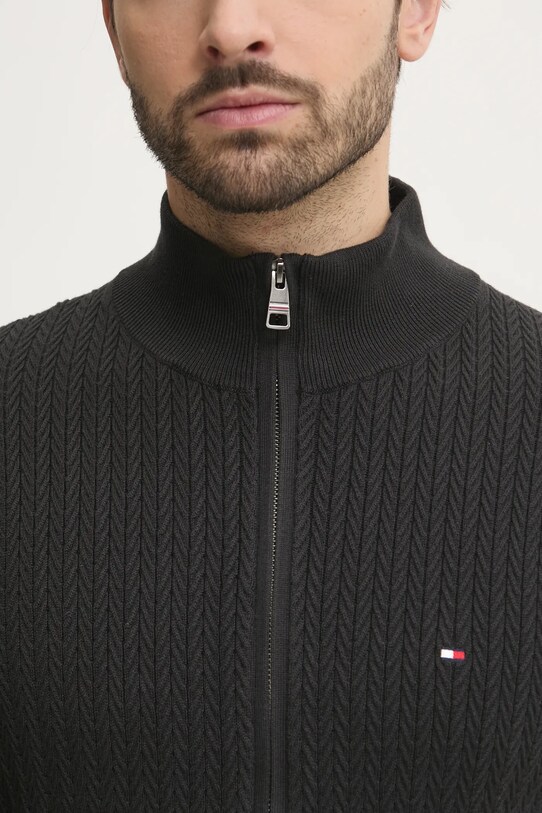 Tommy Hilfiger sweter bawełniany MW0MW37402 czarny