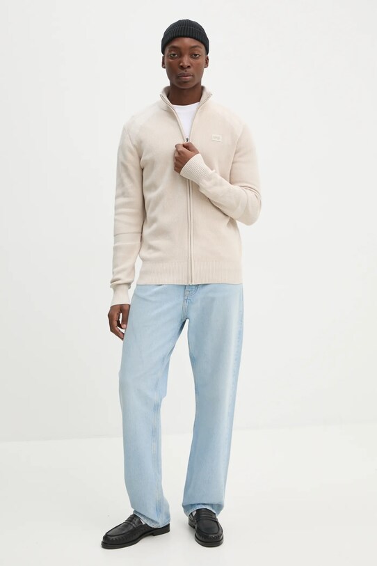 G-Star cardigan din bumbac D25746.C868 bej SS25