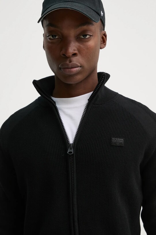 G-Star cardigan din bumbac negru D25746.C868