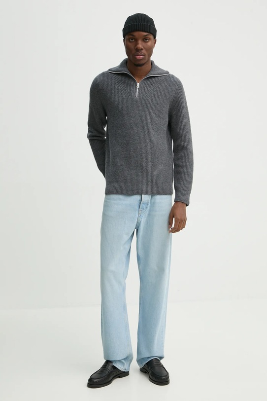 Samsoe Samsoe pulover de lana M23400074 gri SS25