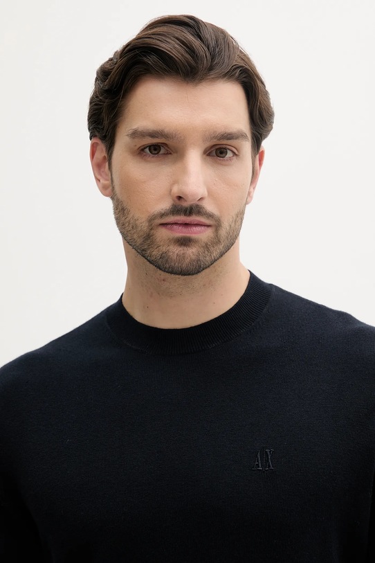 Armani Exchange pulover din amestec de mătase bleumarin XM000338.AF12291.NOS