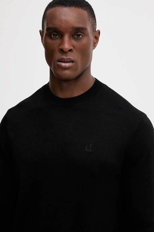Светр з домішкою шовку Armani Exchange чорний XM000338.AF12291.NOS