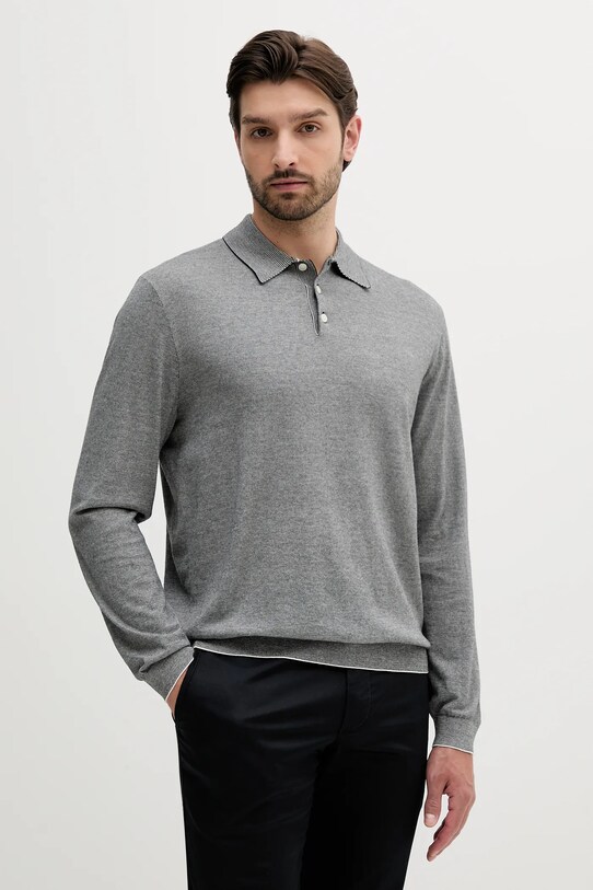 Armani Exchange longsleeve din bumbac cu modele gri XM000695.AF12933