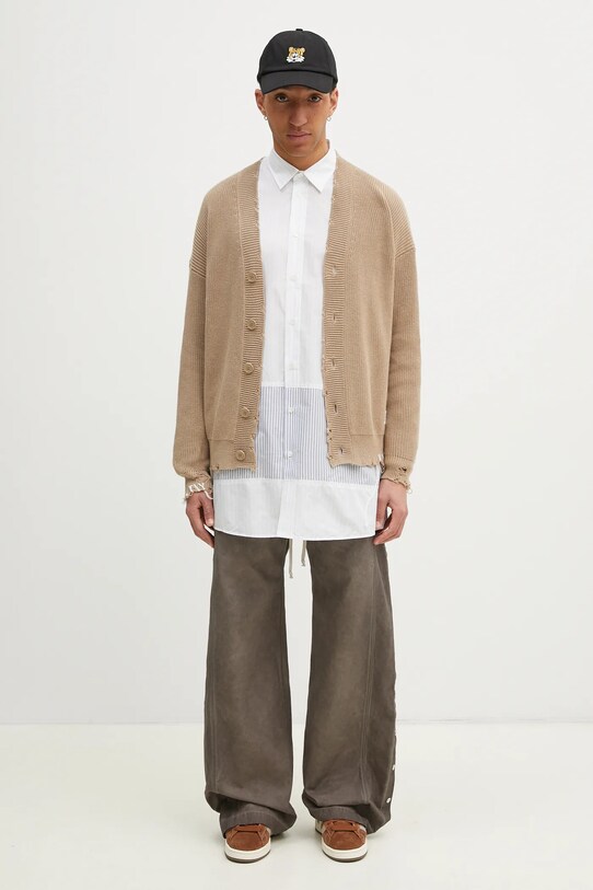 MM6 Maison Margiela kardigan bawełniany SH0HP0008 beżowy