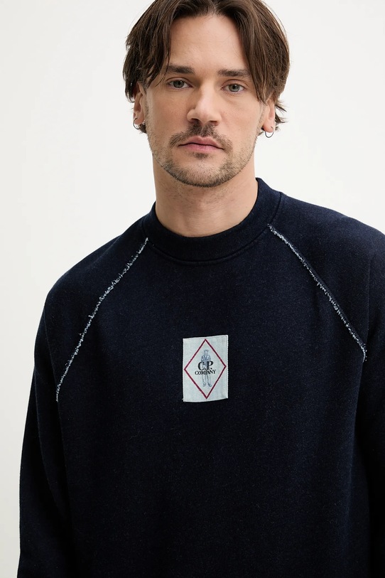 C.P. Company hanorac de bumbac bleumarin 18CMSS184A110055W