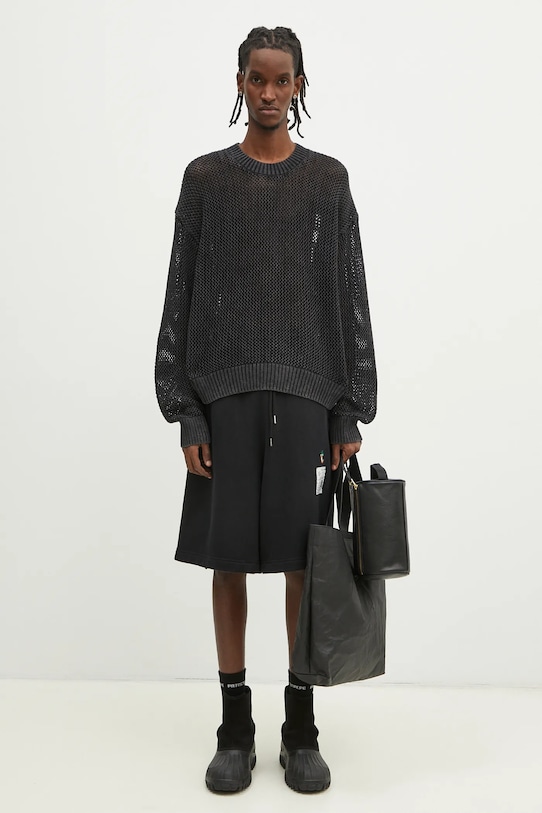 Pamučni pulover Represent Open Gauge Knit Sweater MLM3821.01 crna