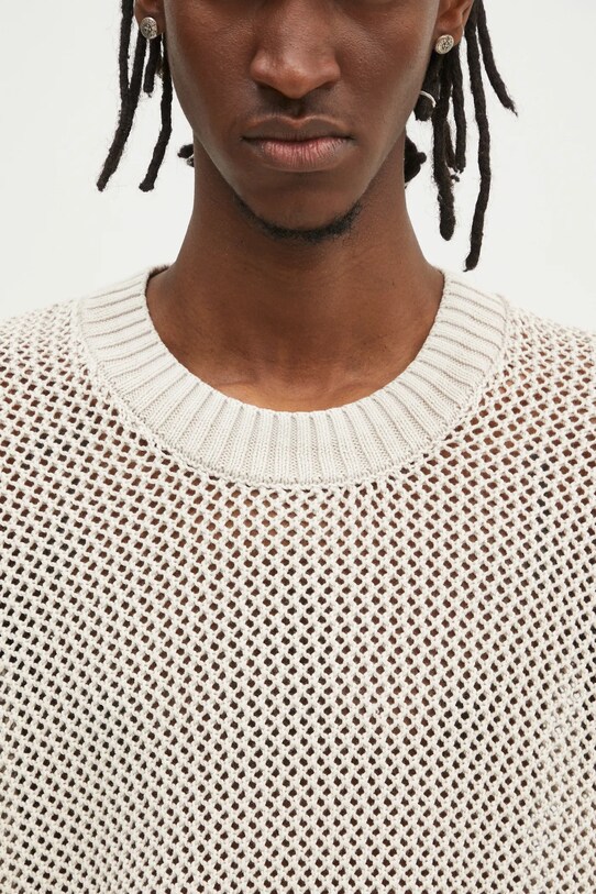 Хлопковый свитер Represent Open Gauge Knit Sweater бежевый MLM3821.26