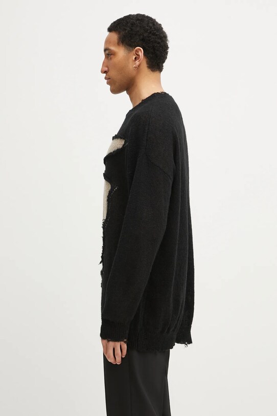 Свитер с примесью шерсти MM6 Maison Margiela SH0HL0019 чёрный SS25