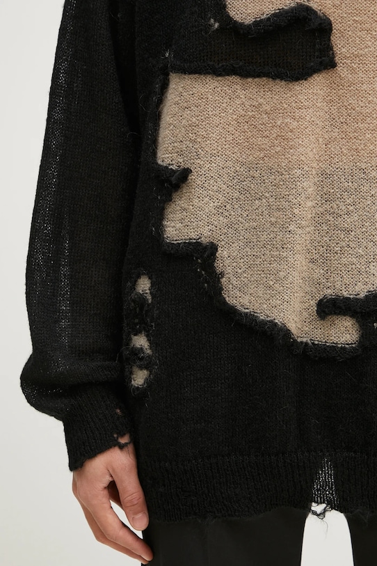 MM6 Maison Margiela maglione in misto lana nero SH0HL0019