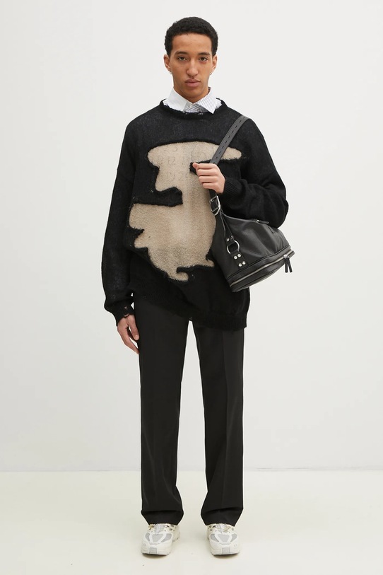 MM6 Maison Margiela maglione in misto lana SH0HL0019 nero