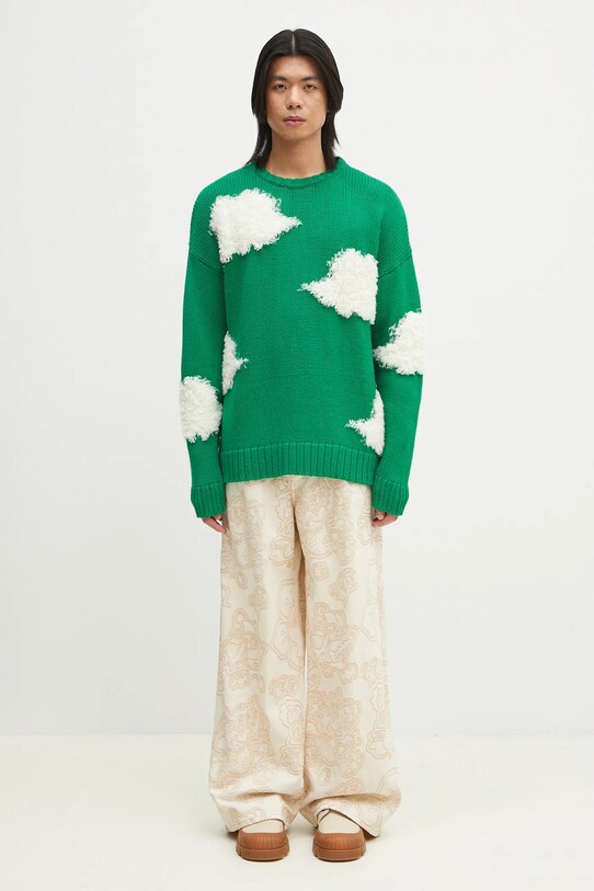Μάλλινο πουλόβερ Fiorucci Cloud Sweater U02SPKSW335KN03GN02 πράσινο