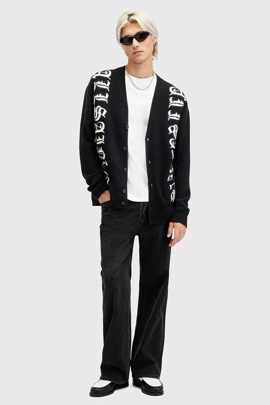 Кардиган с примесью шерсти AllSaints SCRIPTURE M065KB чёрный