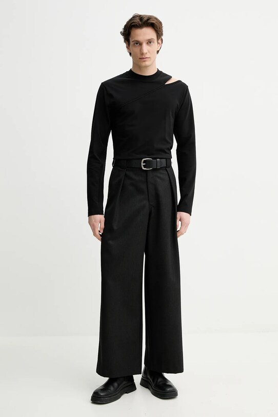 Лонгслів Heliot Emil SS25.M.09.135.BLK01 чорний SS25