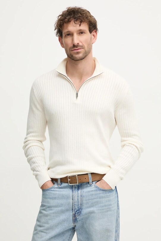 Hackett London pulover subtiri bej HM703275