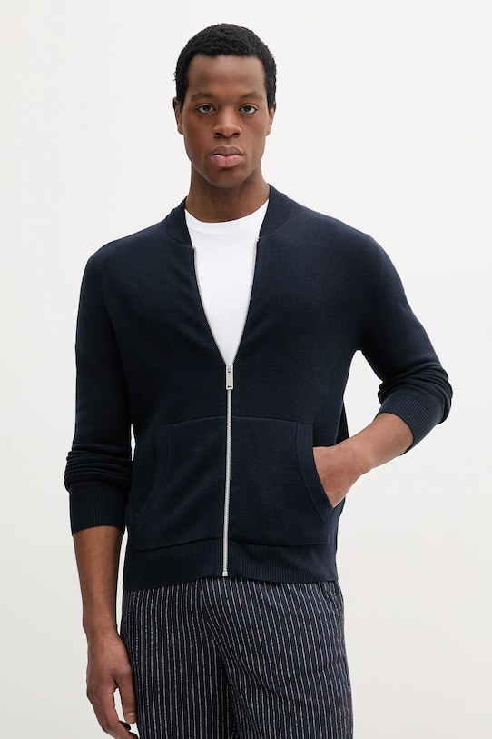 Sisley cardigan uni bleumarin 10F2S500H