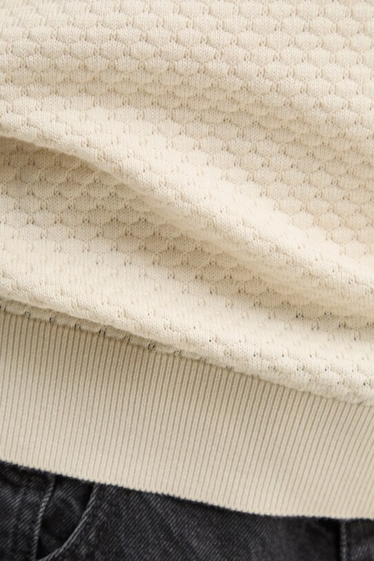 Бавовняний светр Sisley 1198S104B бежевий