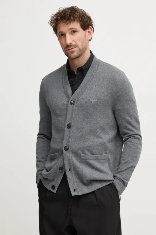 Barbour sweter bawełna szary MKN1622GY53
