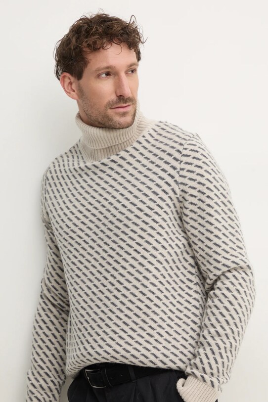 Вовняний светр Barbour бежевий MKN1630ST14