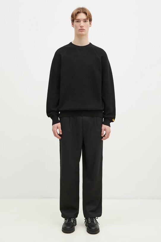 Pamučni pulover Carhartt WIP Chase Sweater crna I028581.00FXX