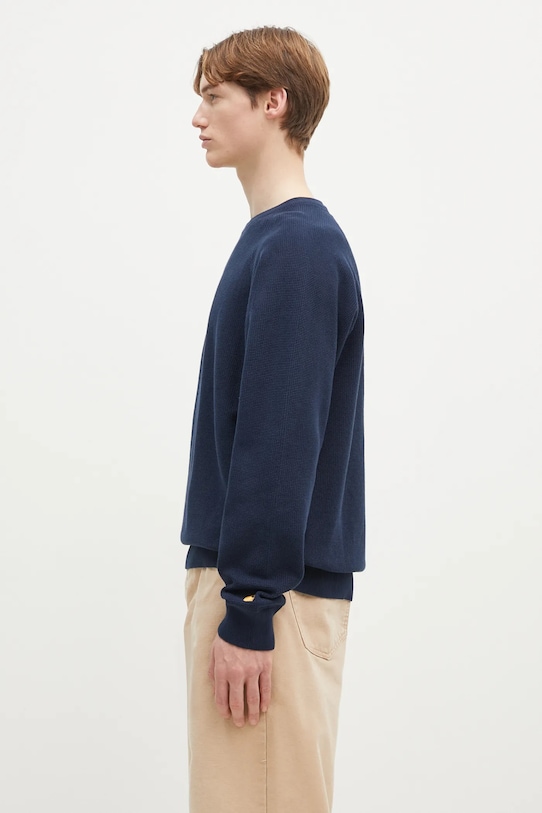 Carhartt WIP cotton jumper Chase Sweater I028581.2MZXX navy SS25
