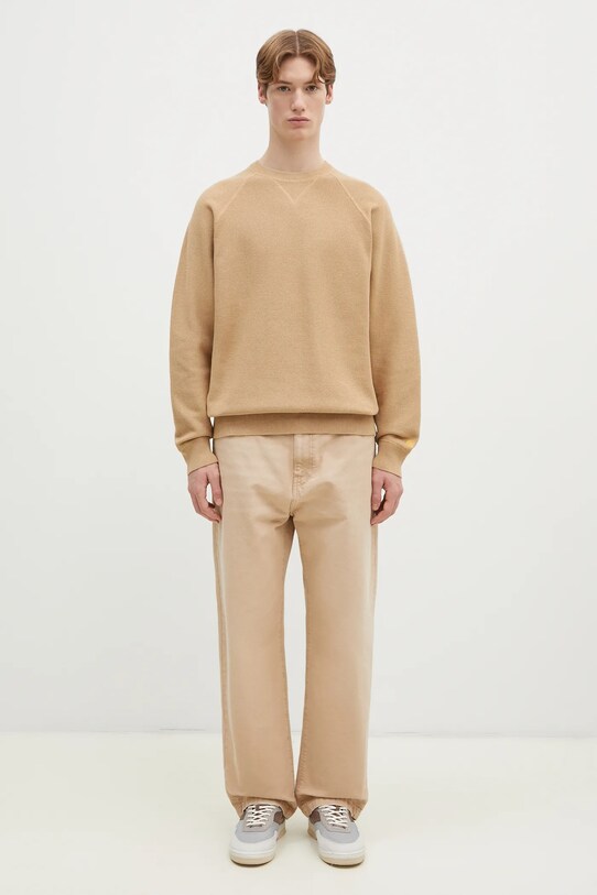 Βαμβακερό πουλόβερ Carhartt WIP Chase Sweater μπεζ I028581.2N1XX