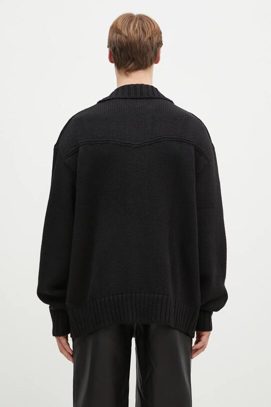 Îmbrăcăminte Carhartt WIP cardigan din amestec de lână Santa Fe Cardigan I034495.89XX negru