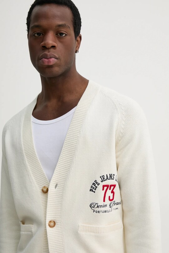 Pepe Jeans kardigan LUCIAN beżowy PM702518