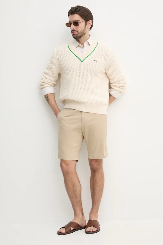 Lacoste pulover AH9303 bej SS25