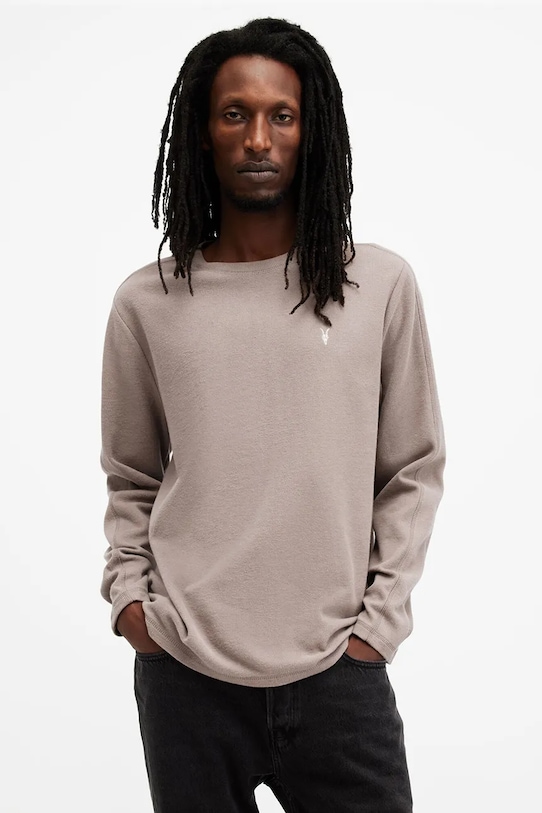 Хлопковая кофта AllSaints ROWE хлопок бежевый M023JB