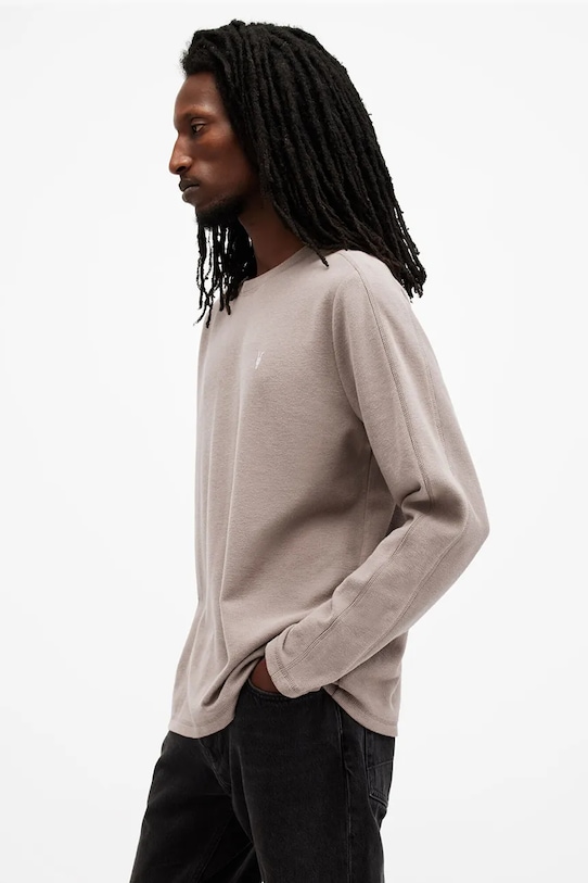 Одежда Хлопковая кофта AllSaints ROWE M023JB бежевый