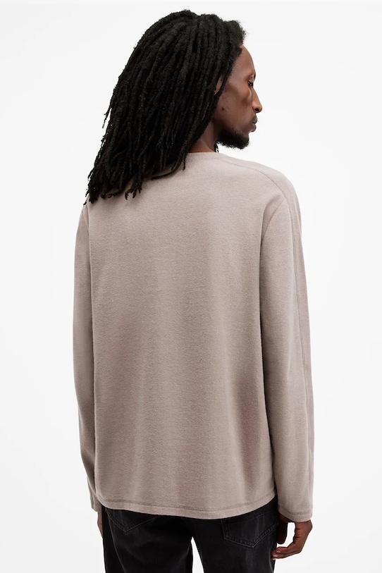 Хлопковая кофта AllSaints ROWE бежевый M023JB