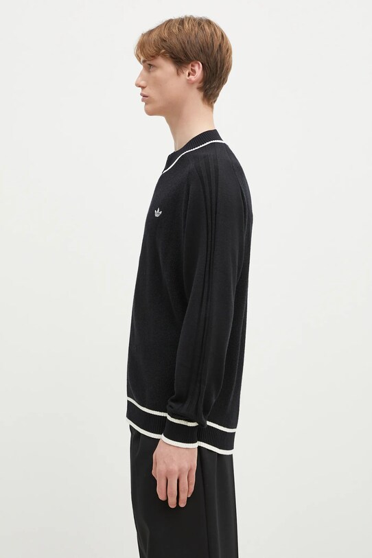 Вълнена жилетка adidas Originals Premium Cardigan JD3403 черен SS25