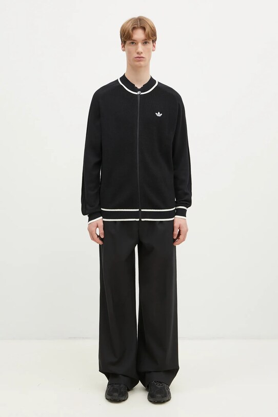 Вълнена жилетка adidas Originals Premium Cardigan JD3403 черен