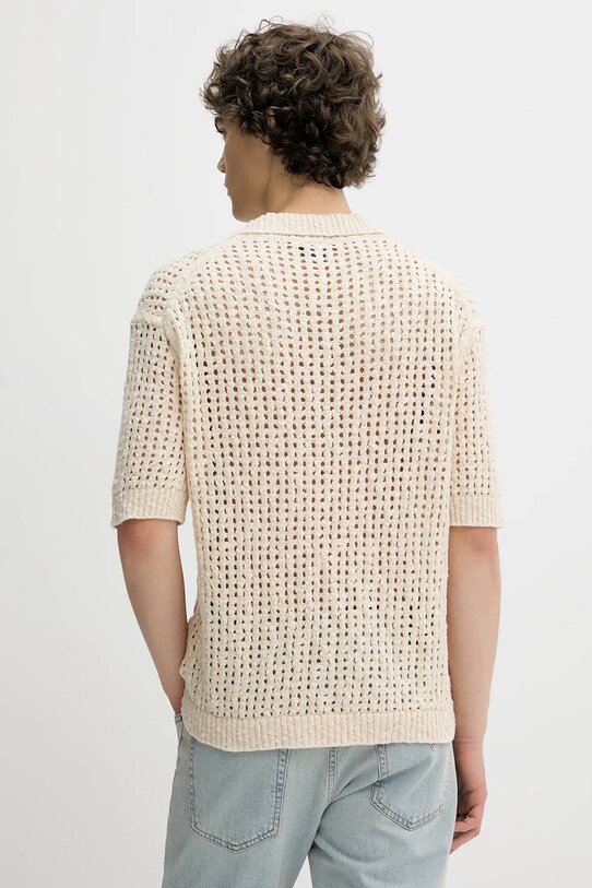 Odzież Hugo Blue polo bawełniane 50536679 beżowy